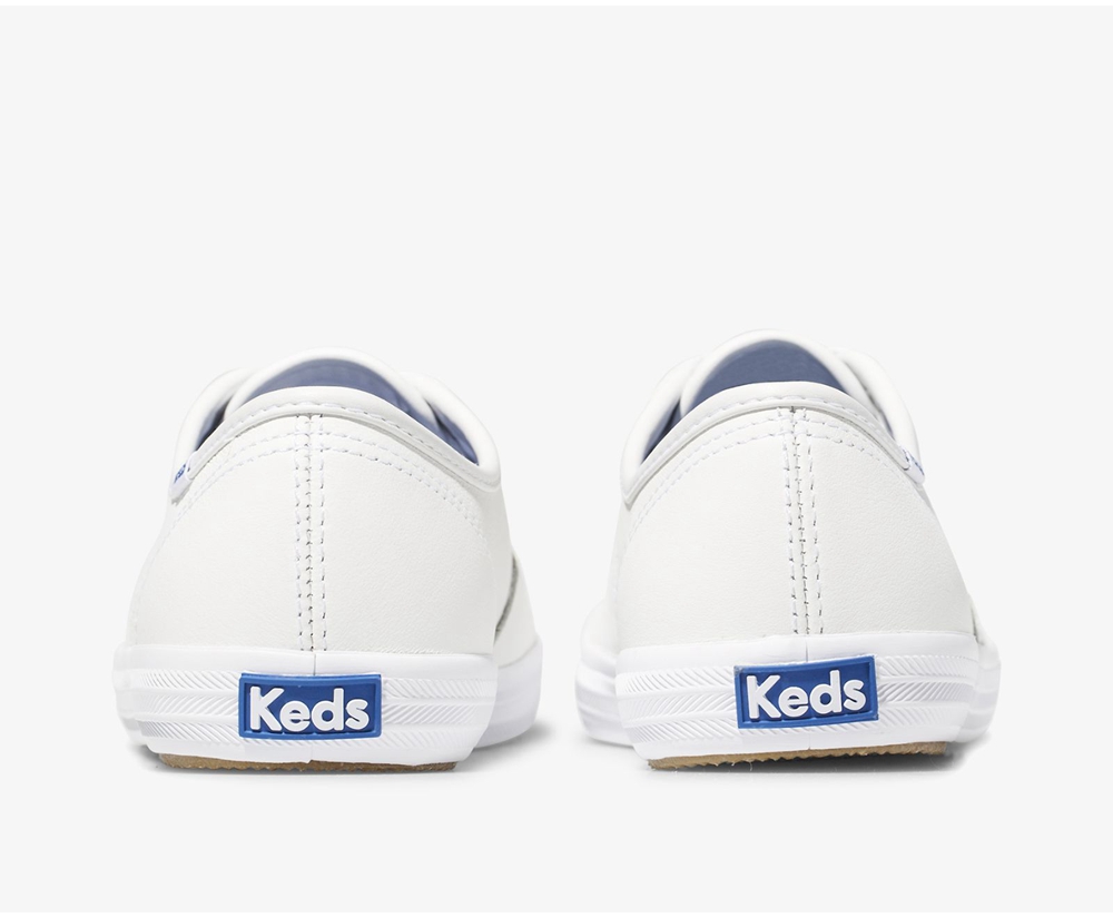 Keds Sneaker Damen Weiß - Champion Originals Leder - OZA-075269